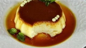 دسر خوشمزه -تهیه پودینگ کارامل 4