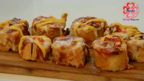 طرز تهیه پیتزا ی خوشمزه و آسان با نان باگت