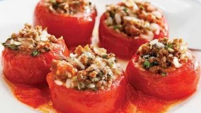 آشپزی ساده - دلمه فلفل و گوجه فرنگی