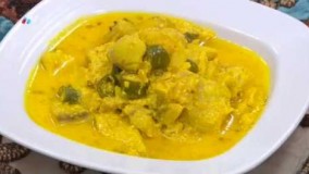 آشپزی ایرانی-خورشت ماهی با ماست و زعفران