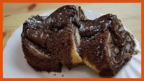 پخت کیک-کیک آسان-کیک دو رنگ