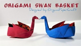 How ligami Swan Basket - By OrigamliPaperCraft
