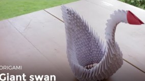Origami: giant swan