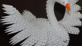 How to make 3d origami Swan 7  part1