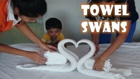 How to make Towel art | Towel Origami Swans | Towel Folding | Diwali Decoration Ideas