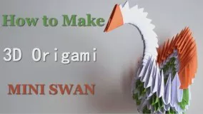 3D ORIGAMI SMALL SWAN Tutorial - DIY Paper Crafts - Giulia's Art