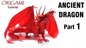 ORIGAMI ANCIENT DRAGON TUTORIAL (Satoshi Kam ン ори CHE