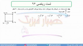 جلسه 30 فیزیک یازدهم- الکتریسته ساکن تست ریاضی 96- مدرس محمد پوررضا