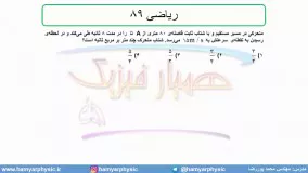 جلسه 56 فیزیک دوازدهم - حرکت با شتاب ثابت 24 تست ریاضی  89 - مدرس محمد پوررضا