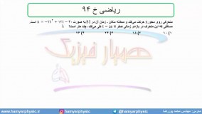 جلسه 58 فیزیک دوازدهم - حرکت با شتاب ثابت 26 تست ریاضی خ  94 - مدرس محمد پوررضا