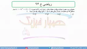 جلسه 58 فیزیک دوازدهم - حرکت با شتاب ثابت 26 تست ریاضی خ  94 - مدرس محمد پوررضا