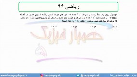 جلسه 62 فیزیک دوازدهم - حرکت با شتاب ثابت 30 تست ریاضی 96 - مدرس محمد پوررضا