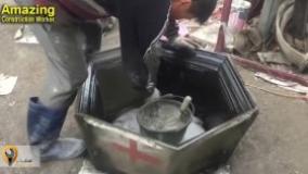 آموزش ساخت گلدان بتنی