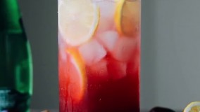 نوشیدنی گاز دار گیلاس و لیمو | فیلم آشپزی