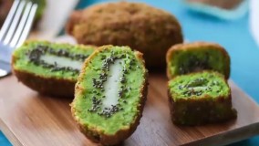 تزیین کوفته سبزیجات به شکل کیوی | فیلم آشپزی