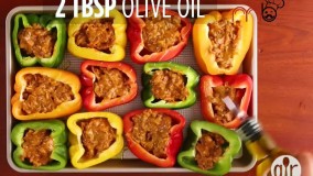 آموزش آشپزی طرز تهیه فلفل دلمه ای شکم پر - بلونیز ایتالیایی (میرزاشف)