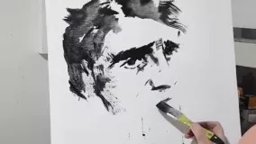 هنرنمایی بزرگمهر حسین‌پور با طراحی چهره استاد شجریان