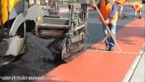 آسفالت ریزی در یکی از شهرهای هلند