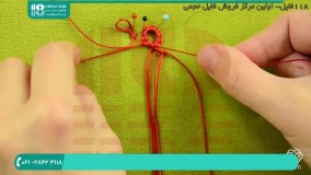 آموزش بافت دستبند مکرومه دخترانه طرح زیگزاگی