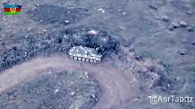 مواضع نیروهای ارمنستان زیر آتش سنگین حملات توپخانه ای و پهپادی ارتش آذربایجان
