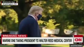 تصاویری از سوار شدن ترامپ به هلی‌کوپتر و انتقال به بیمارستان