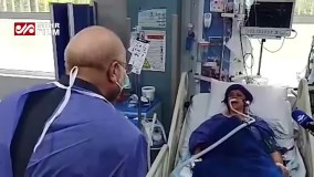 حضور قالیباف در بخش ICU بیمارستان امام خمینی