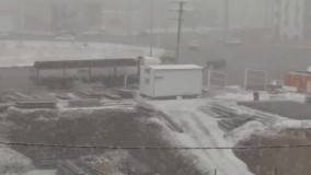 بارش شدید برف زنجان