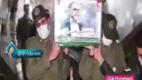 ورود پیکر شهید فخری زاده به فرودگاه مشهد