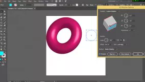 آموزش طراحی حلقه های تو در تو سه بعدی در ایلاستریتور