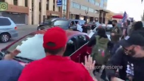 درگیری بین طرفداران بایدن و ترامپ در میشیگان !