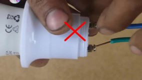 آموزش روش صحیح اتصال سیم برق به سرپیچ لامپ