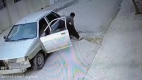 فیلم لحظه سرقت دریچه های فاضلاب در کرمانشاه