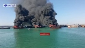 آتش‌ سوزی ۳ لنج بزرگ صیادی کنارک