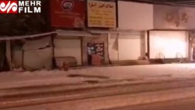 بارش برف در جاده چالوس