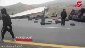 فیلم وحشتناک از فاجعه اتوبان زنجان به قزوین / ماشین ها تکه تکه شدند