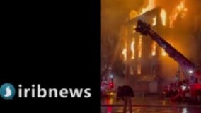 کلیسای قدیمی منهتن در آتش سوخت