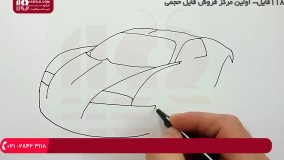 آموزش نقاشی ماشین بوگاتی به کودکان