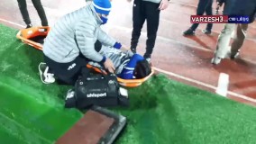 مصدومیت قایدی در پایان بازی مقابل صنعت نفت آبادان