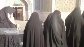 حضور مردم در صف رای قبل از شروع انتخابات