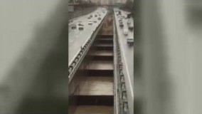 طغیان مسیل اتوبان باکری در تهران