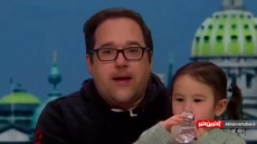 سرفه‌های عجیب پدر و دختر کرونایی روی آنتن زنده!