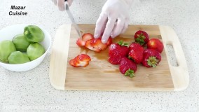 طرز تهیه دسر فرنی میوه ایی با کیک