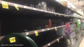 هجوم به فروشگاه ها براى خريد مايحتاج و ترس از كمبود و قرنطينه در آمريكا