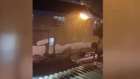 رعد و برق شدید در شهر رشت