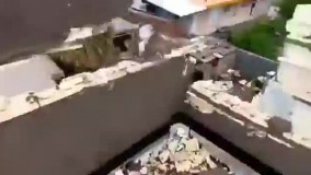 برخورد صاعقه به خانه ای در  ساوه