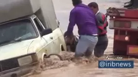 سیل در جاده میامی به جاجرم