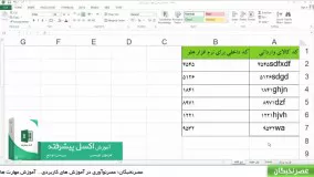 آموزش اکسل پیشرفته در آموزشگاه عصرنخبگان - تابع left