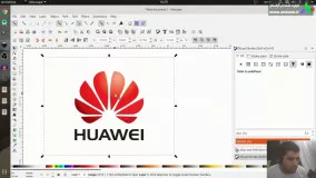 آموزش ساخت لوگو هوآوی و ساخت لوگو رایتل بصورت وکتور در inkscape