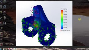 تحلیل مکانیکی و استاتیکی در نرم افزار solidworks قطعه 2