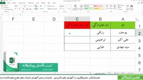 آموزش اکسل پیشرفته در آموزشگاه عصرنخبگان - چسباندن سلول ها در اکسل